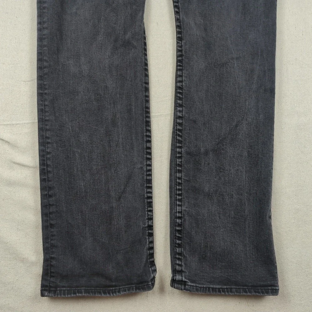 True Religion Jeans Mens 36x31 Black Ricky Relaxed Straight Flap Pocket